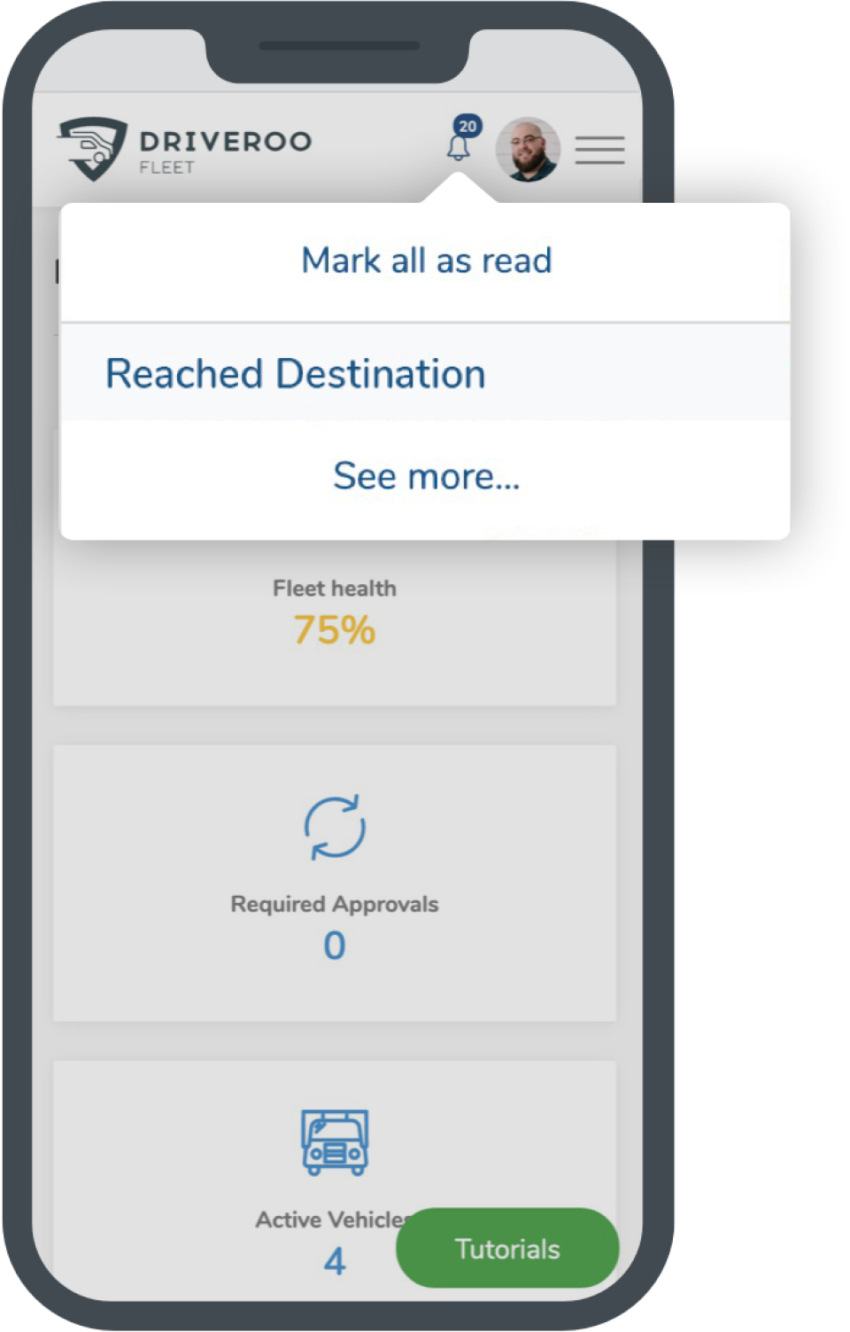 screenshot of Driveroo FleetAbout
